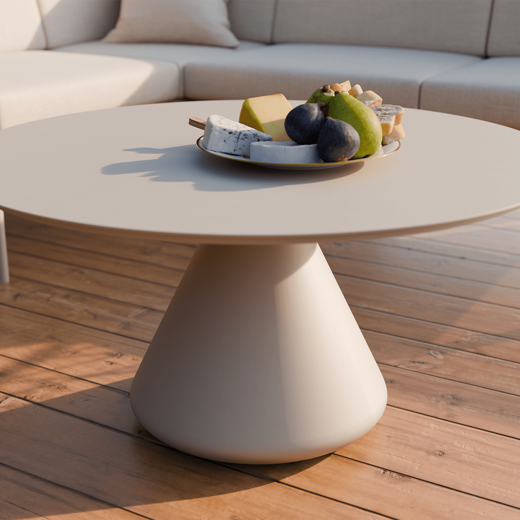 Kora Coffee Table 90cm Dia - Aluminium - Outdoor gallery detail image