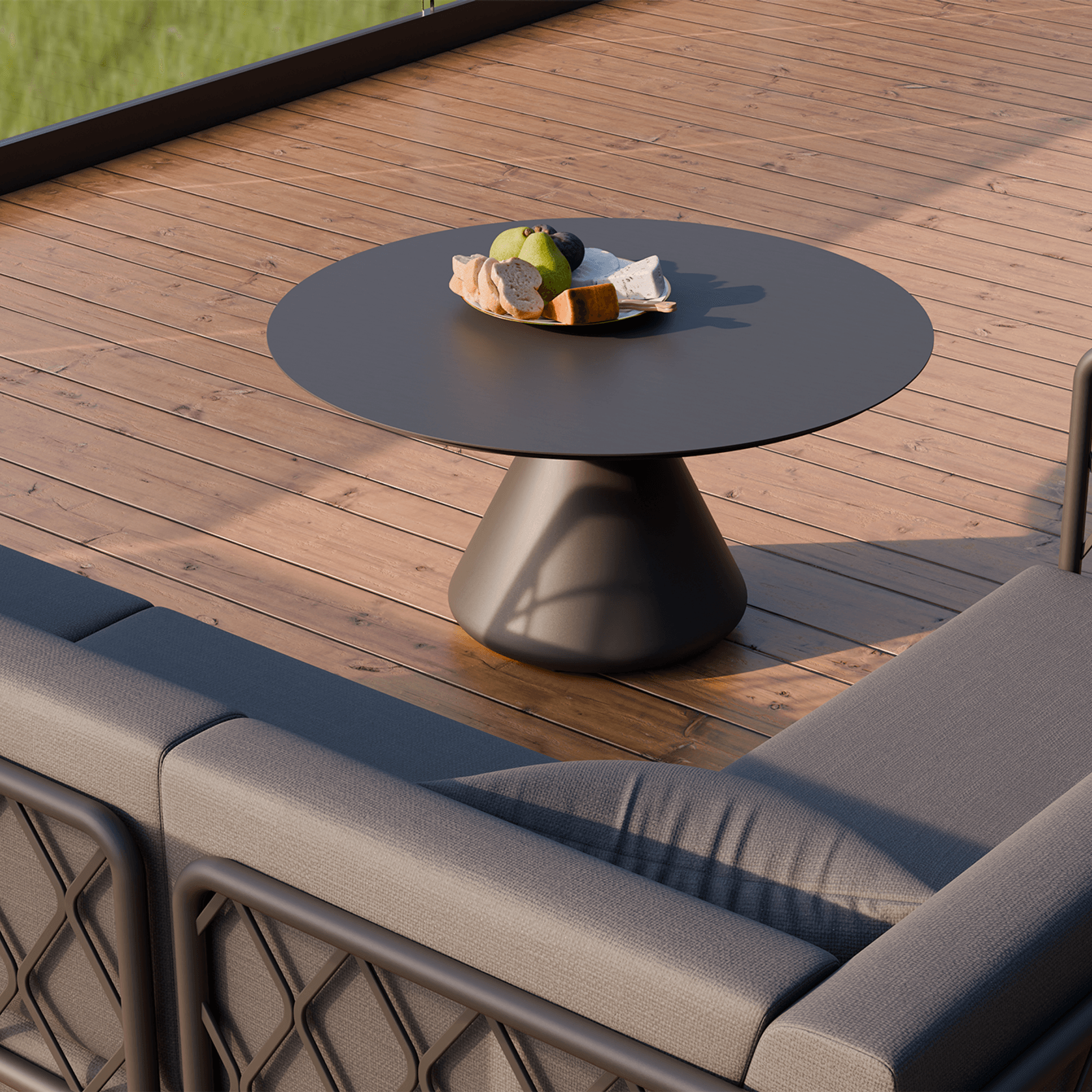 Kora Coffee Table 90cm Dia - Aluminium - Outdoor gallery detail image