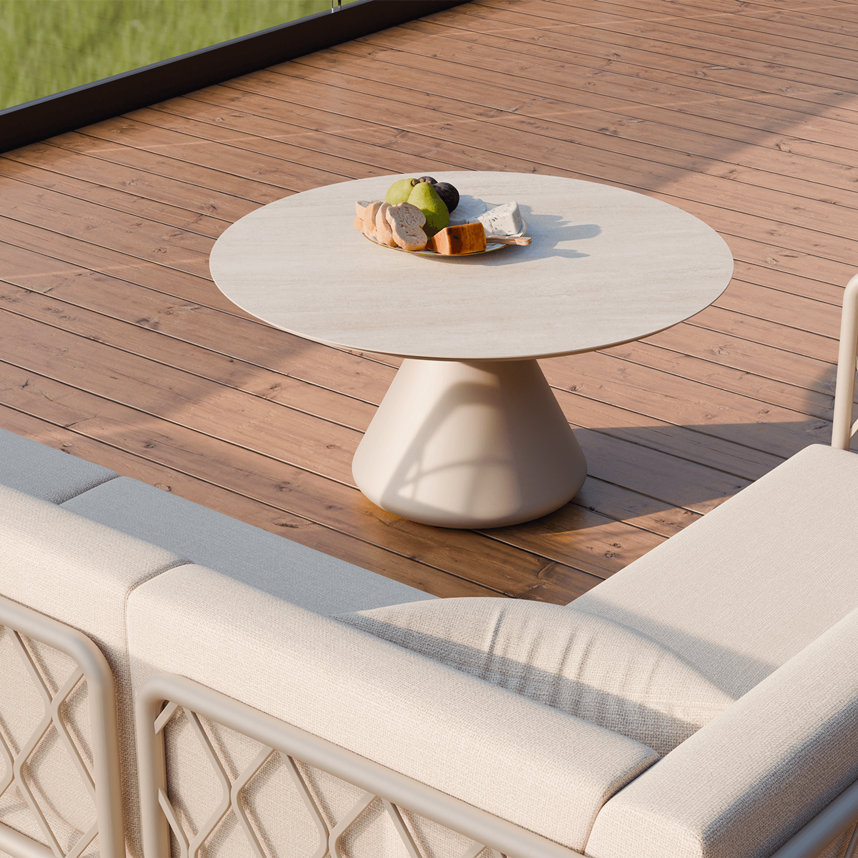 Kora Coffee Table 90cm Dia - CERAMIC - Outdoor gallery detail image
