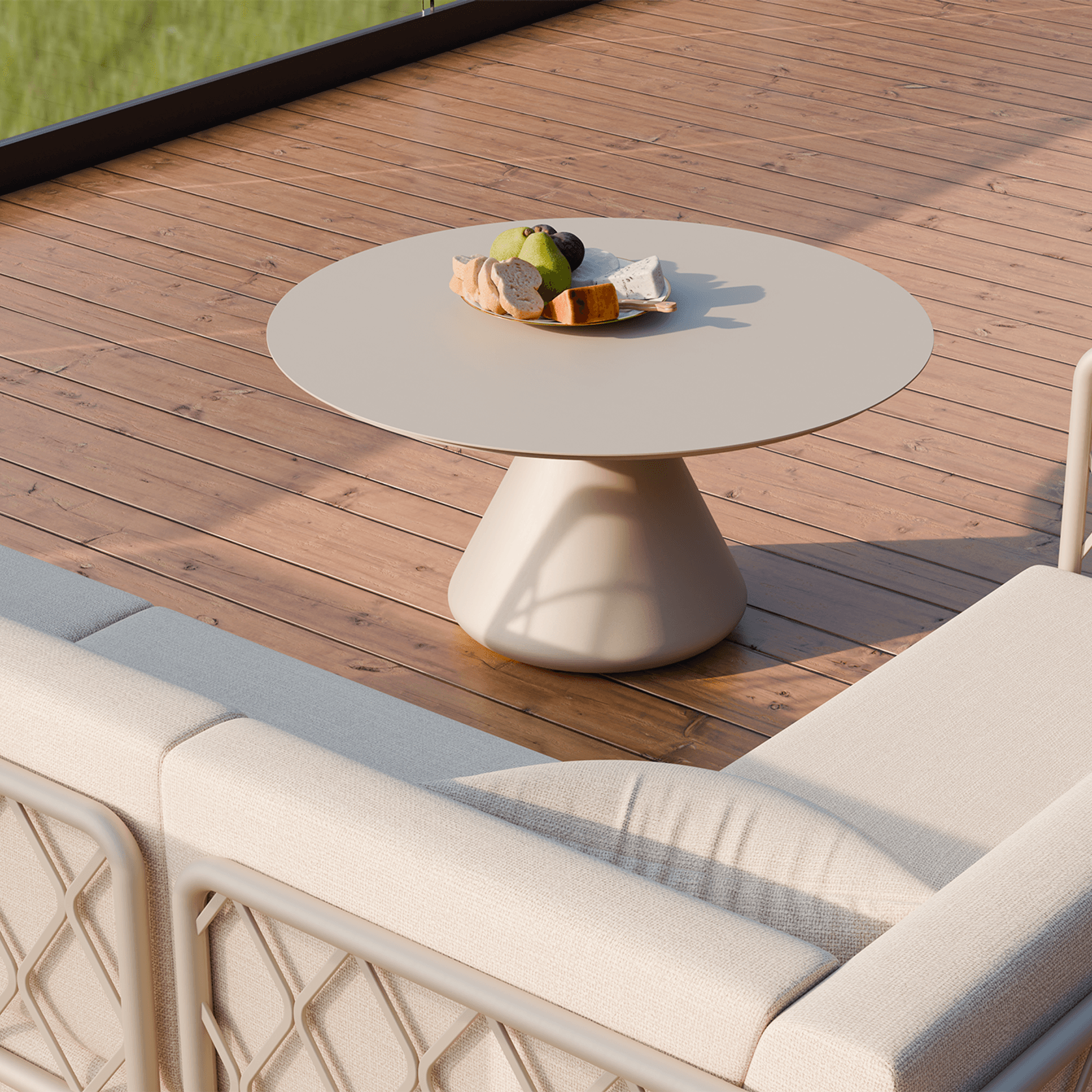 Kora Coffee Table 90cm Dia - Aluminium - Outdoor gallery detail image