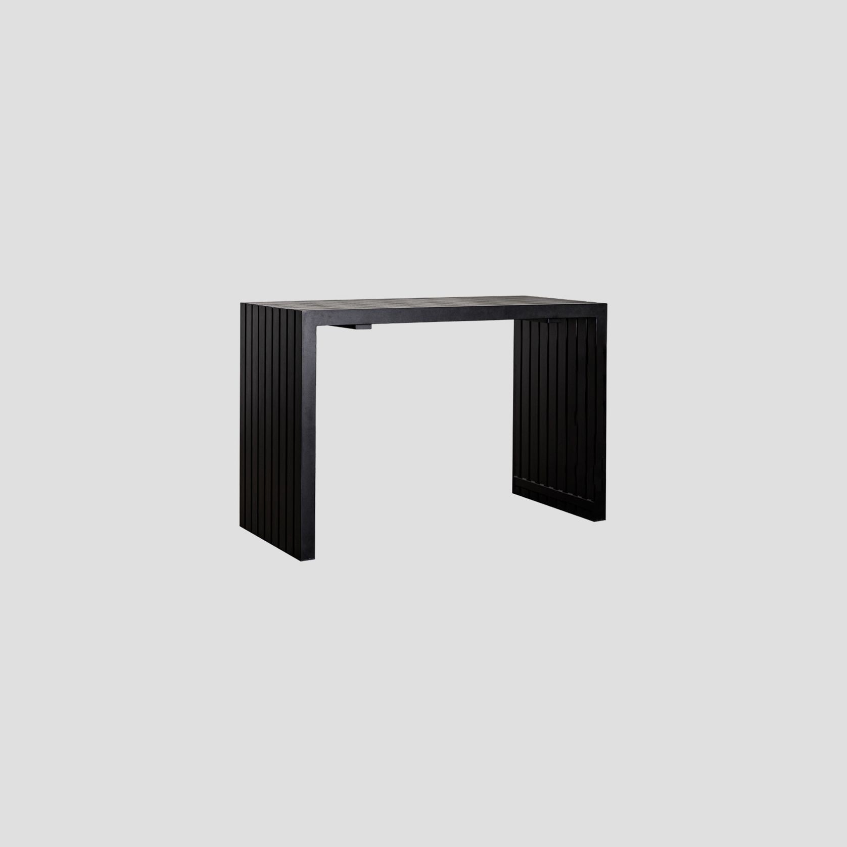 Viaduct Outdoor Bar Table in Matte Black gallery detail image