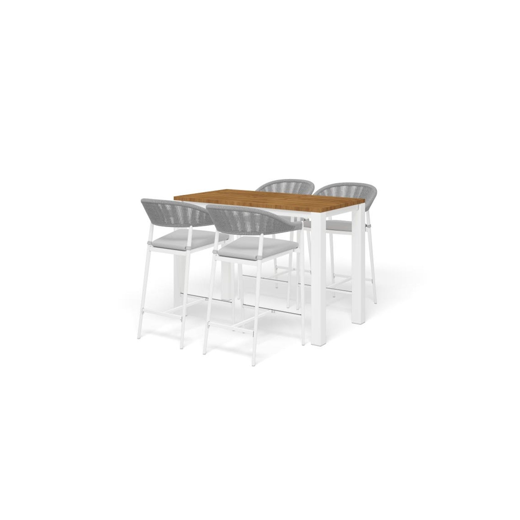 Adele Teak Bar Table with Nivala Bar Chairs -5pc gallery detail image