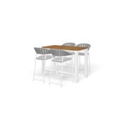 Adele Teak Bar Table with Nivala Bar Chairs -5pc gallery detail image