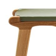 Casey 67cm Flat Leather Barstool | Olive Green gallery detail image
