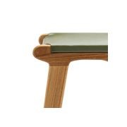 Casey 67cm Flat Leather Barstool | Olive Green gallery detail image
