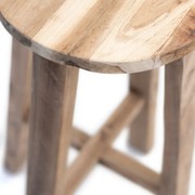 Reclaimed Teak Tall Tripod Stool- Natural gallery detail image