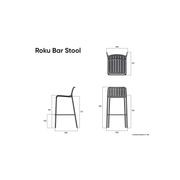 Roku Outdoor Bar Stool in Matt White gallery detail image