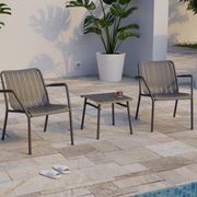 Roku Outdoor Low Stool Footrest in Matt Charcoal gallery detail image