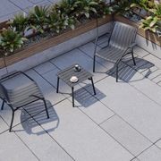 Roku Outdoor Low Stool Footrest in Matt Charcoal gallery detail image