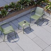 Roku Outdoor Low Stool Footrest in Matt Eucalyptus Green gallery detail image