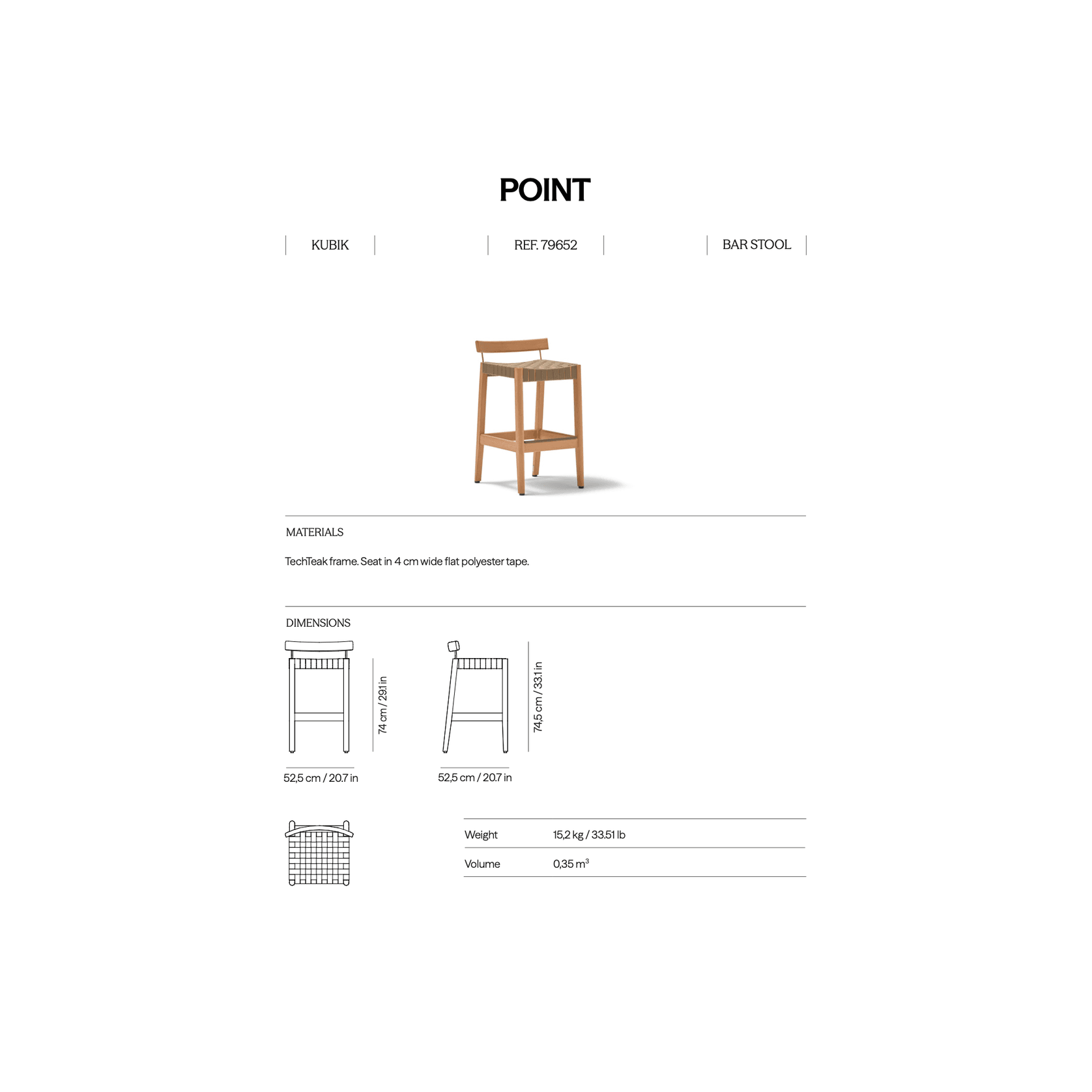 Kubik TechTeak Bar Stool gallery detail image