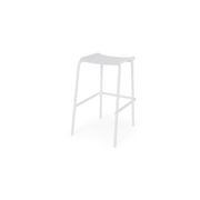 Roku Outdoor Backless Bar Stool in Matt White gallery detail image