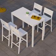 Halki Stool With Backrest - White gallery detail image