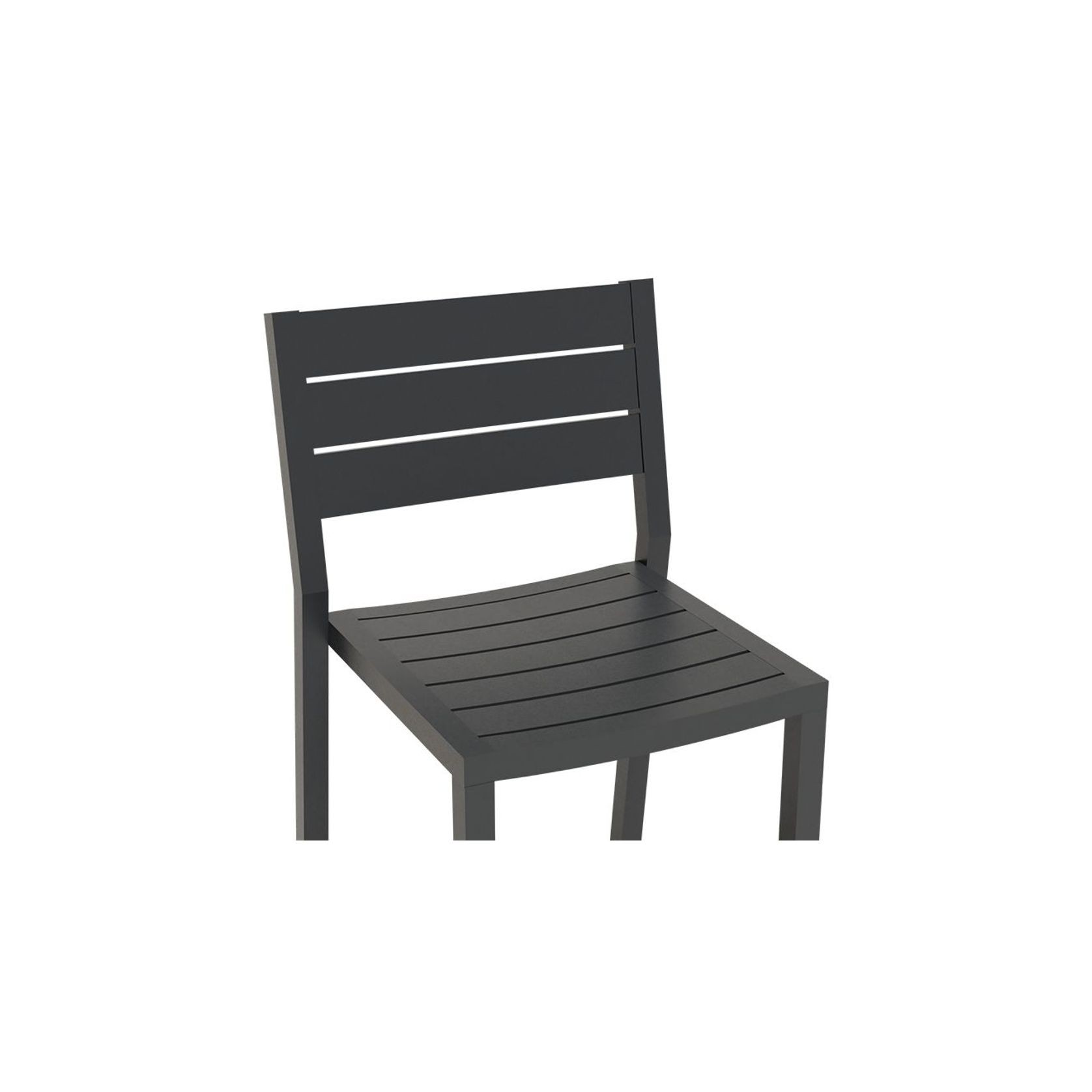 Halki Stool With Backrest - Charcoal gallery detail image