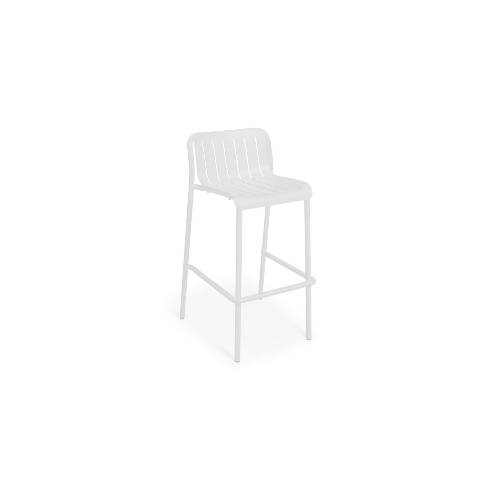 Roku Outdoor Bar Stool in Matt White gallery detail image