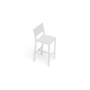 Halki Stool With Backrest - White gallery detail image
