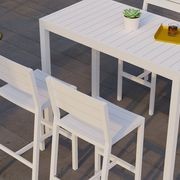 Halki Stool With Backrest - White gallery detail image