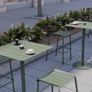 Roku Outdoor Backless Bar Stool in Matt Eucalyptus Green gallery detail image