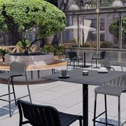 Roku Outdoor Bar Stool in Matt Charcoal gallery detail image