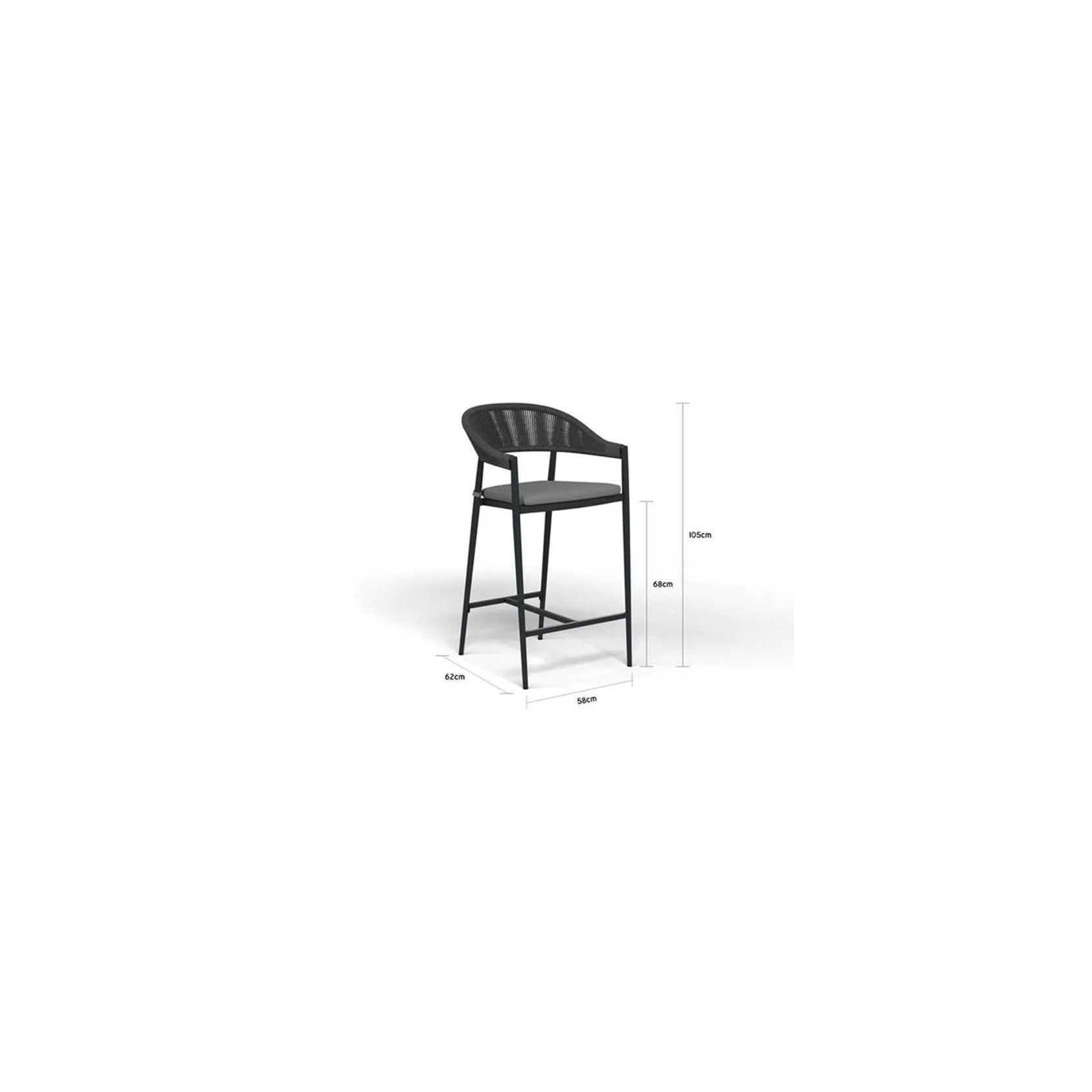 Adele Ceramic Outdoor Bar Table & 4x Nivala Bar Chairs gallery detail image