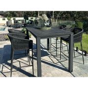 Adele Ceramic Outdoor Bar Table & 4x Gizella Bar Chairs gallery detail image
