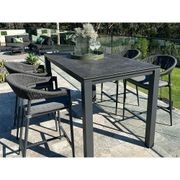 Adele Ceramic Outdoor Bar Table & 4x Nivala Bar Chairs gallery detail image