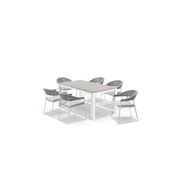 Adele Ceramic Outdoor table with 6 Nivala Chairs gallery detail image