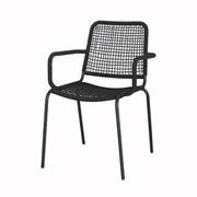 Bahamas Stackable Steel Outdoor Dining Chair | Black gallery detail image