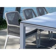 Adele Ceramic Outdoor table with 8 Serang Chairs gallery detail image