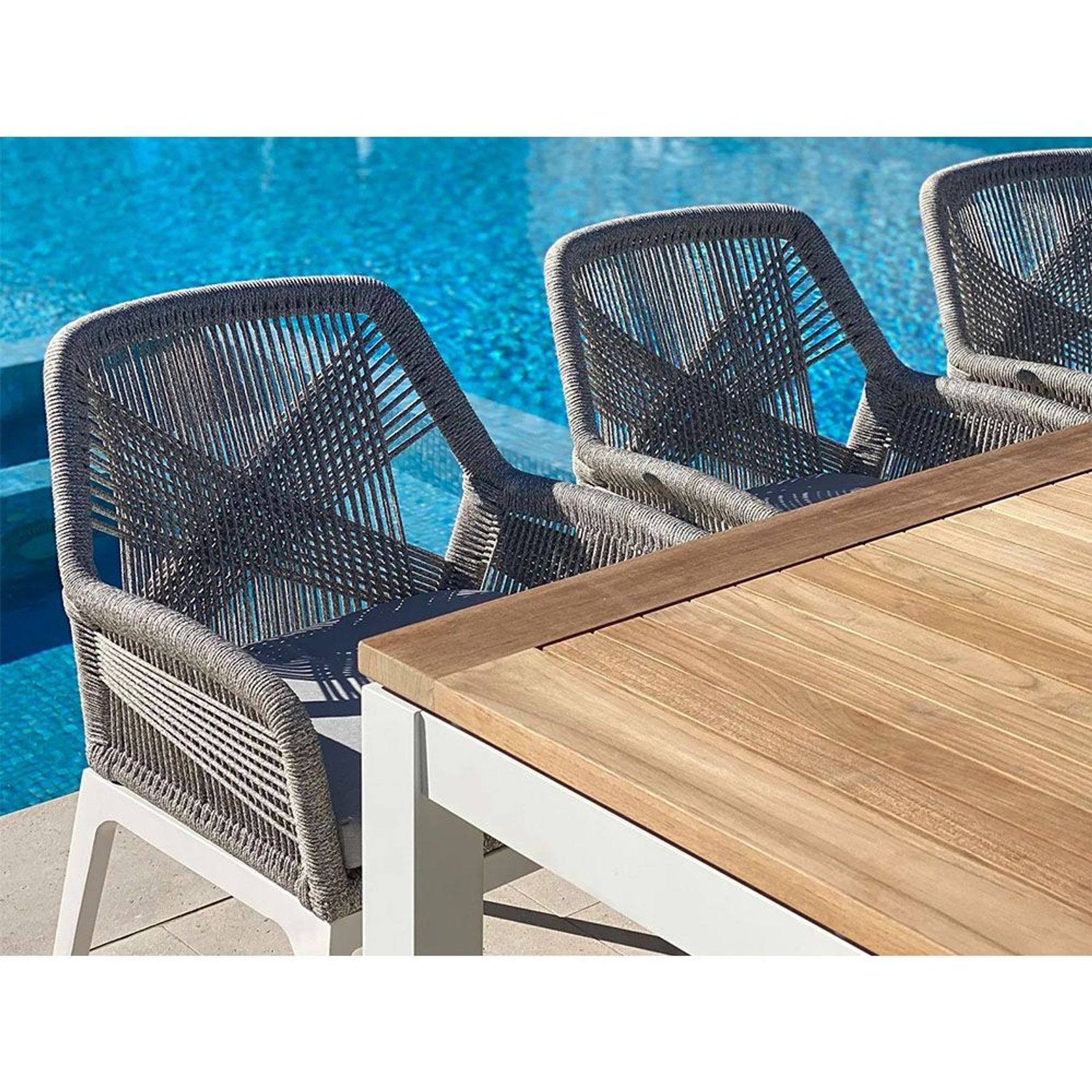 Barcelona Outdoor Table with 8 Serang Chairs gallery detail image