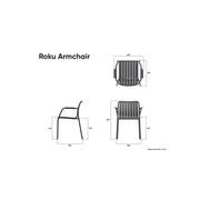 Roku Outdoor Arm Chair in Matt White gallery detail image