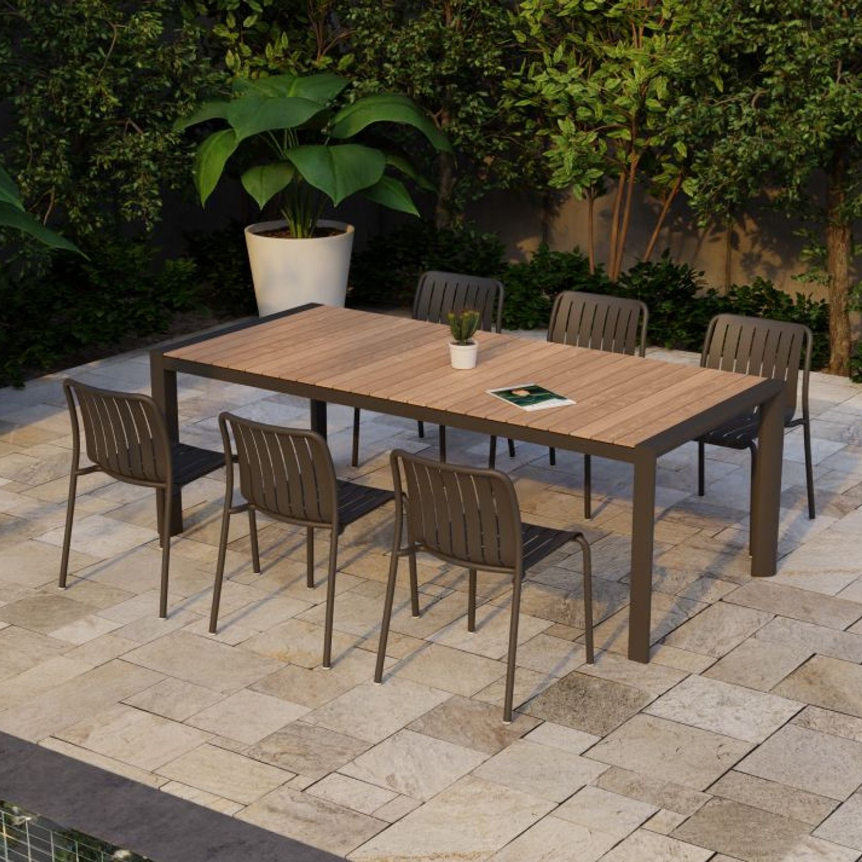Roku Outdoor Dining Chair in Matt Charcoal gallery detail image