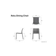 Roku Outdoor Dining Chair in Matt Eucalyptus Green gallery detail image