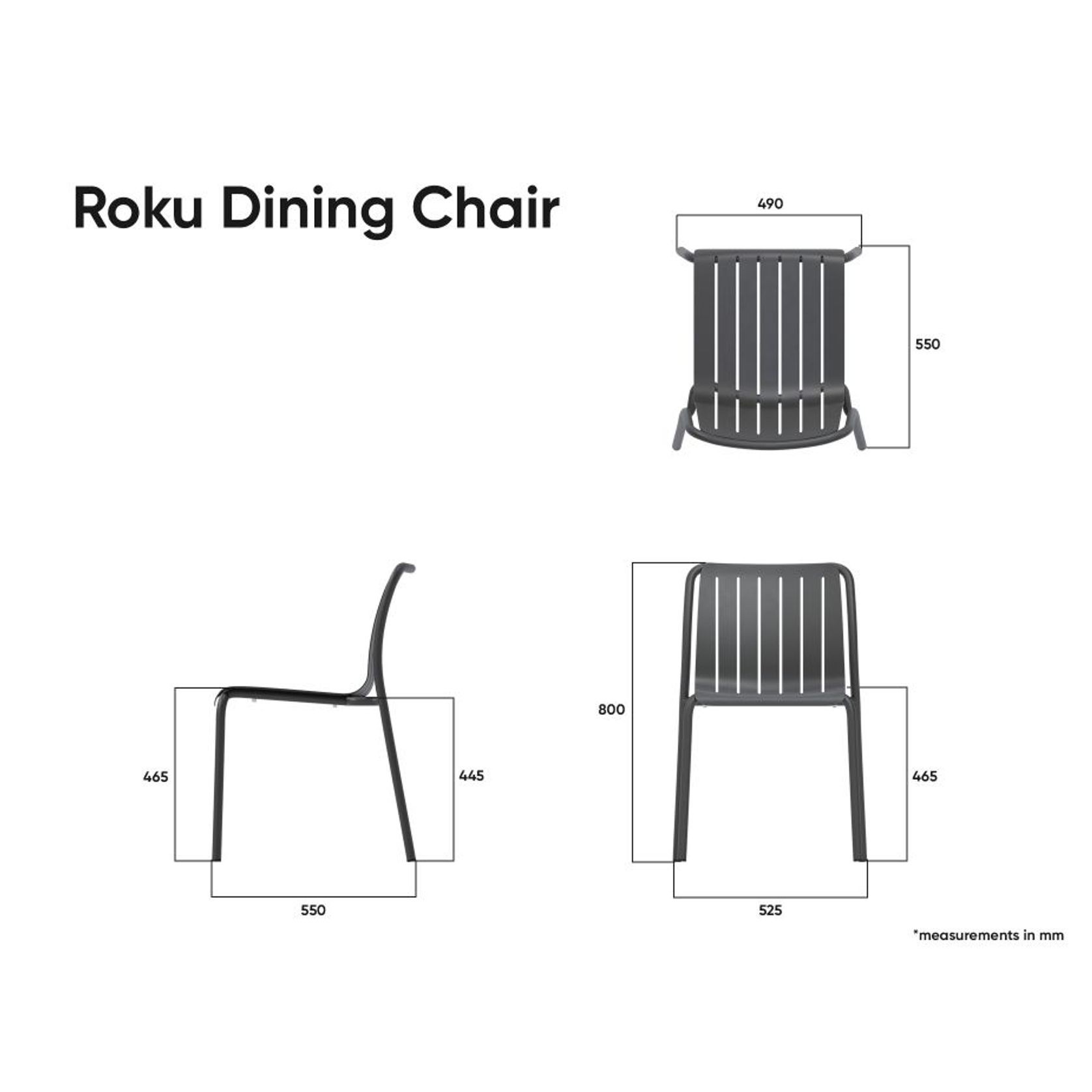 Roku Outdoor Dining Chair in Matt White gallery detail image