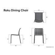 Roku Outdoor Dining Chair in Matt White gallery detail image