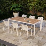 Roku Outdoor Dining Chair in Matt White gallery detail image
