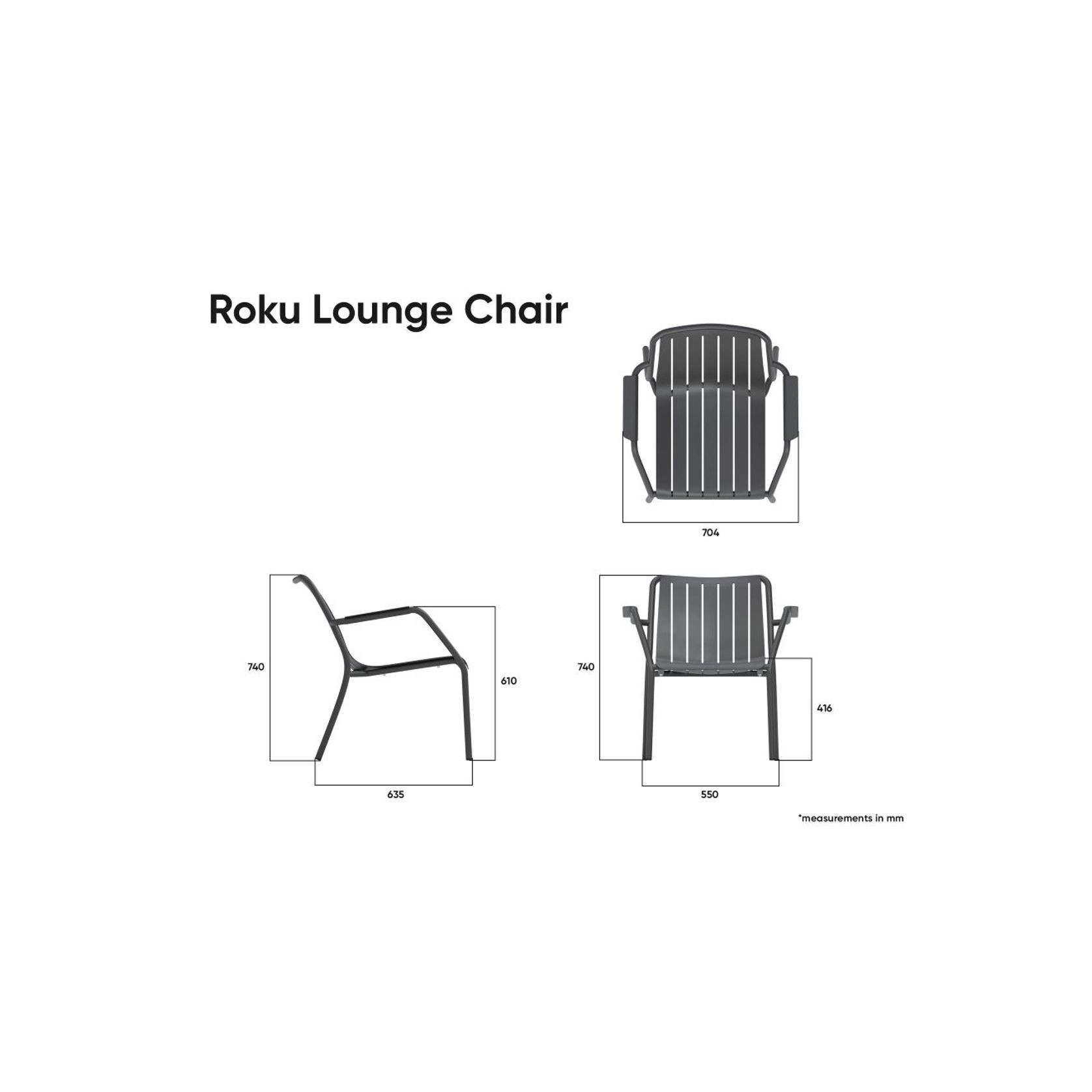 Roku Outdoor Lounge Chair in Matt Eucalyptus Green gallery detail image