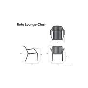 Roku Outdoor Lounge Chair in Matt Charcoal gallery detail image