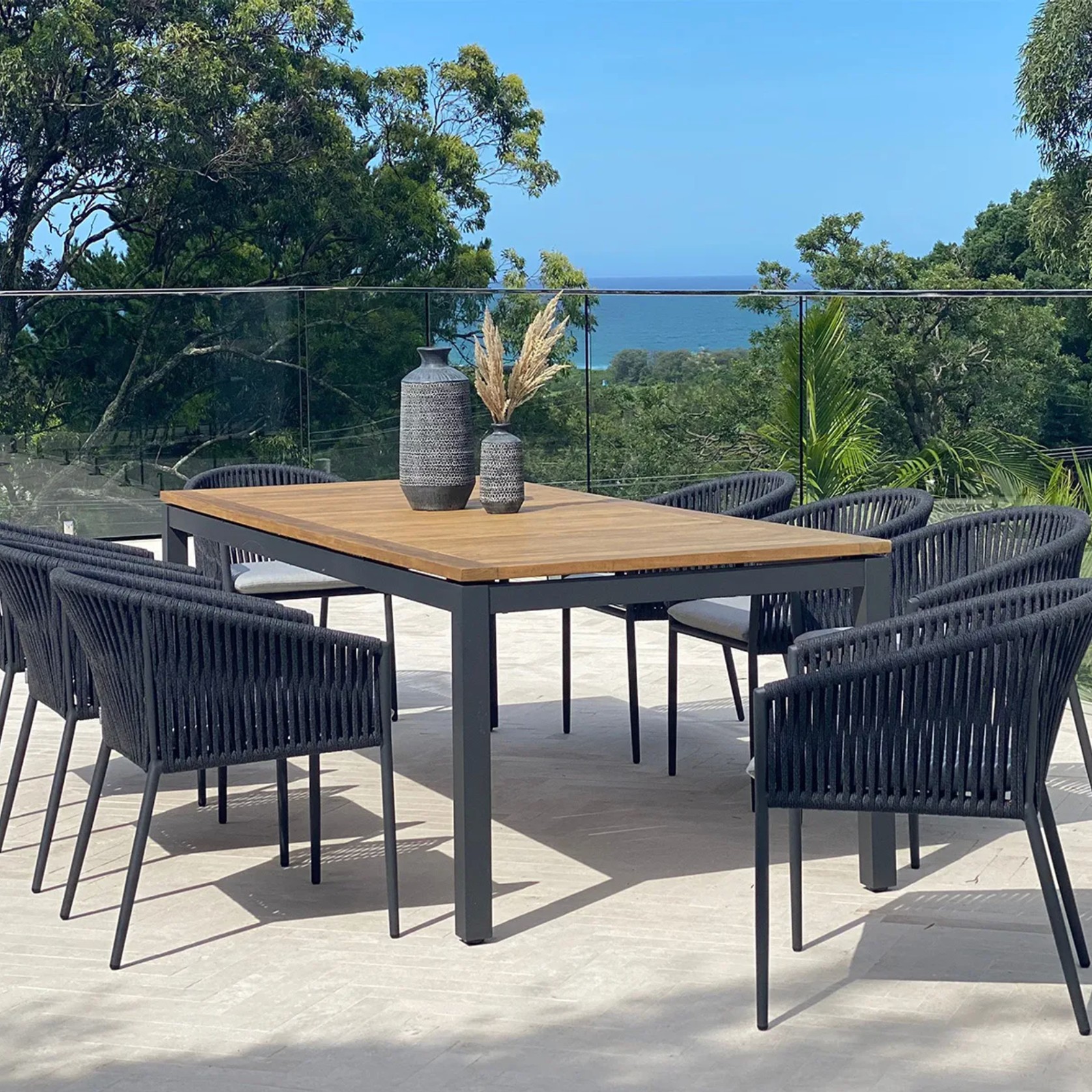 Barcelona Outdoor Table with 8 Gizella Chairs gallery detail image