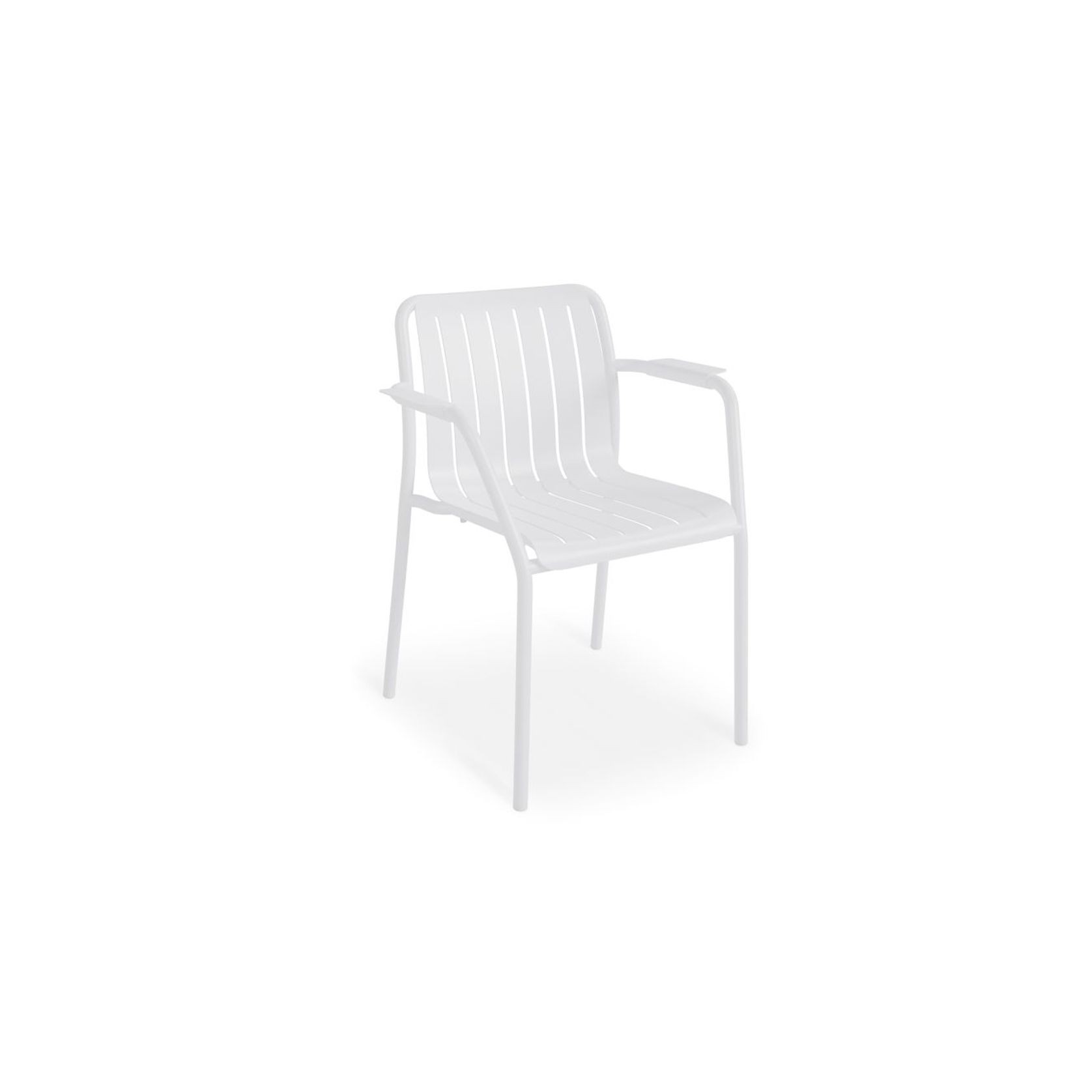 Roku Outdoor Arm Chair in Matt White gallery detail image
