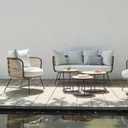 Arden 3PCE Bamboo Wicker Outdoor Lounge Set gallery detail image