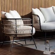 Arden 3PCE Bamboo Wicker Outdoor Lounge Set gallery detail image