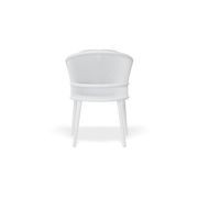 Avila Dining Chair - White - Light Grey Cushion gallery detail image
