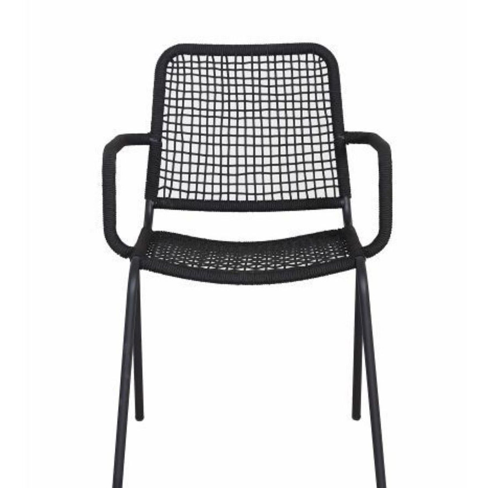 Bahamas Stackable Steel Outdoor Dining Chair | Black gallery detail image