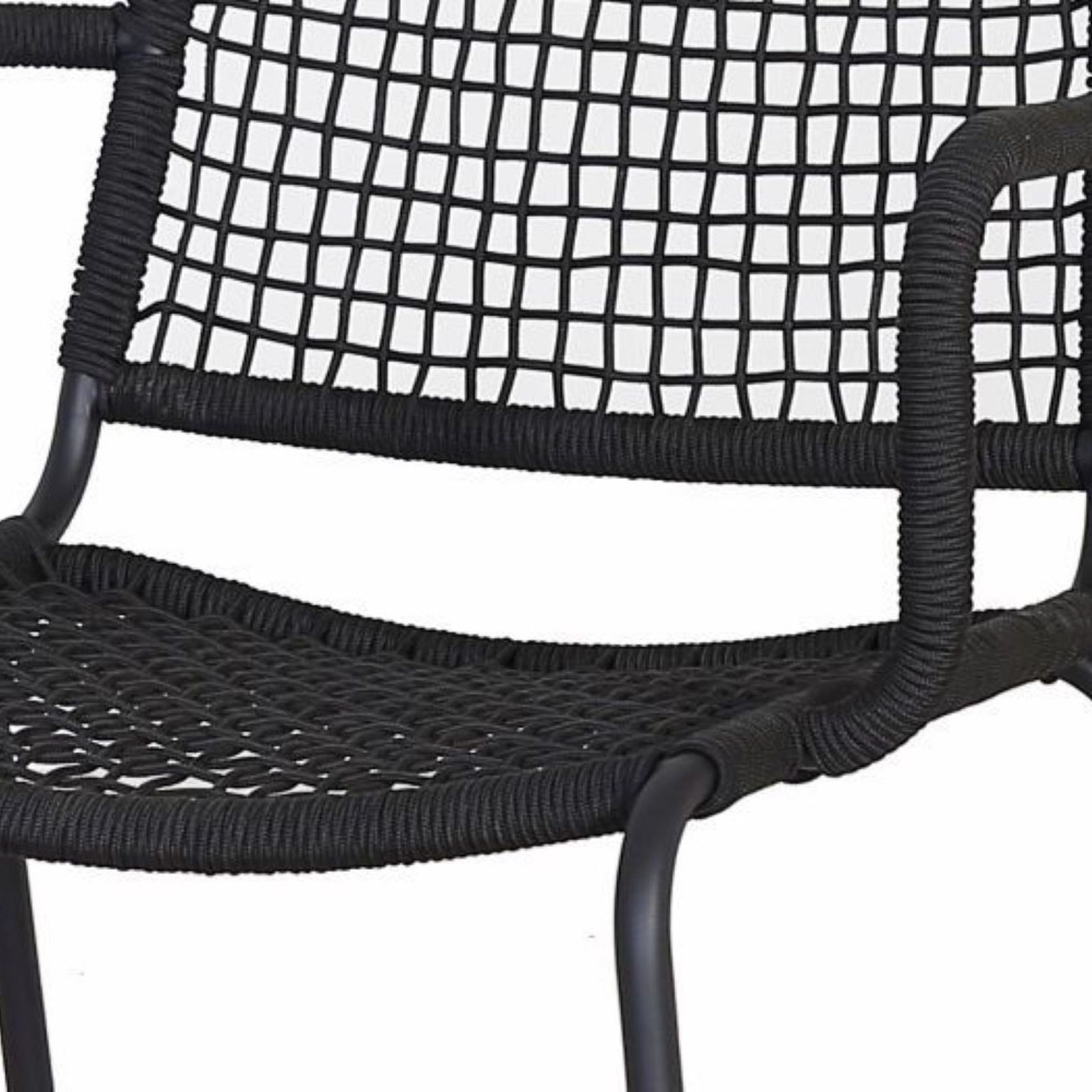 Bahamas Stackable Steel Outdoor Dining Chair | Black gallery detail image