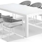 Cove Outdoor Dining 6 Set | White gallery detail image