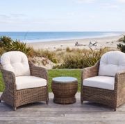 Hampton Rattan Chair Set - Wheat gallery detail image