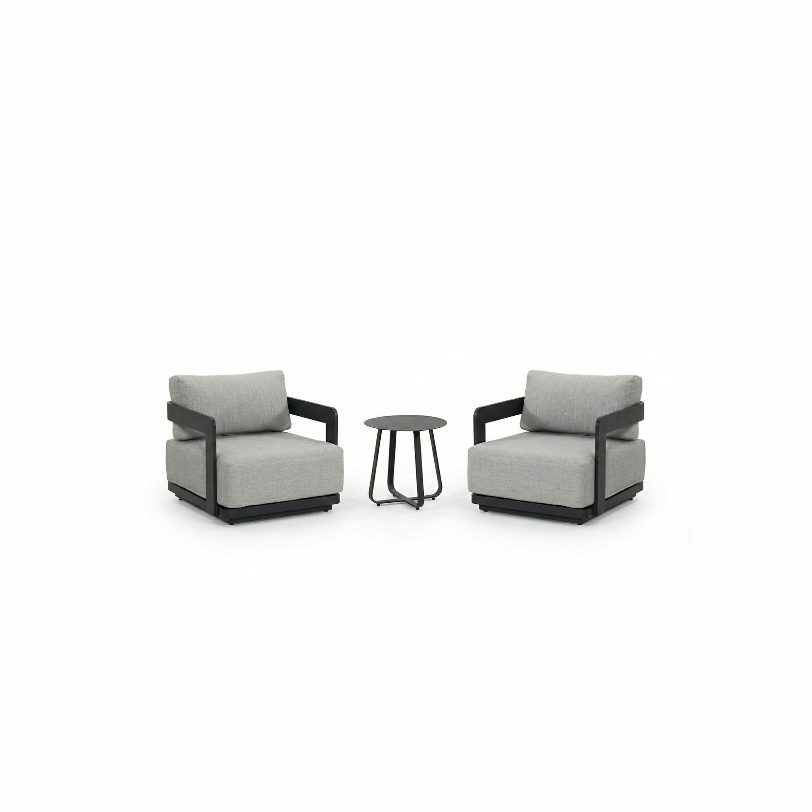 Laguna Swivel Armchair Set with Lucy Table gallery detail image