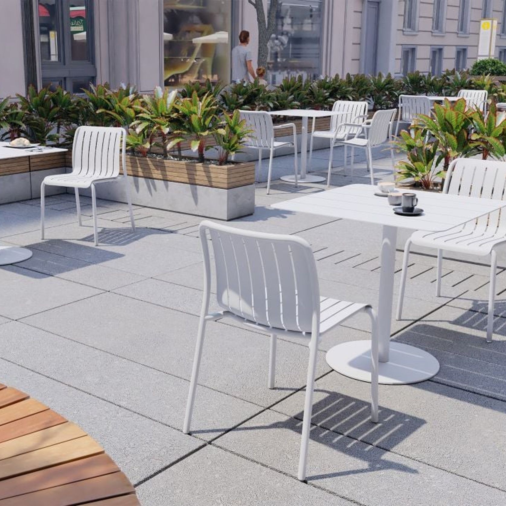 Roku Outdoor Dining Chair in Matt White gallery detail image
