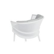 Avila Dining Chair - White - Light Grey Cushion gallery detail image